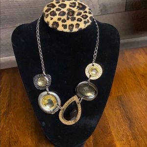 Silver statement necklace